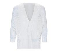 ZDSUHYIW Camiseta de manga larga transparente para hombre con cuello en V, malla superior, camiseta transparente para clubwear de malla, ropa interior, ropa interior, ropa interior sexy erótica