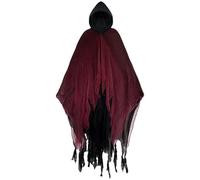 ZDSUHYIW Capa de fantasma con capucha, disfraz de Halloween para mujer y hombre, disfraz de bruja muerte, fantasma, disfraz para adultos, elegante, cómodo, informal, vintage, ligero, Halloween, largo