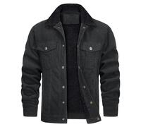 ZDSUHYIW Chaqueta de trabajo de invierno para hombre, chaqueta de forro polar, chaqueta de pana con cuello alto, resistente al viento, chaqueta informal con forro, chaqueta de campo, chaqueta de