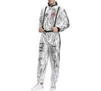 ZDSUHYIW Disfraz de astronauta para hombre, disfraz de carnaval, mono de astronauta, traje espacial, elegante, tiempo libre, festivo, universo, astronauta, adulto, traje de astronauta