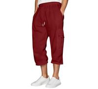 ZDSUHYIW Pantalones 3/4 para hombre, holgados, pantalones de entrenamiento, ropa deportiva, ligeros, transpirables, pantalones deportivos para hombre, pantalones de yoga, pantalones clásicos con