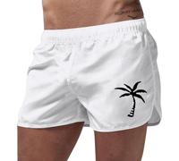 ZDSUHYIW Pantalones cortos de playa para hombre, transpirables, pantalones de natación, pantalones de deporte, pantalones cortos de verano, pantalones cortos para correr, cintura elástica, color liso