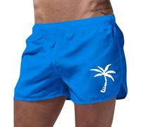 ZDSUHYIW Pantalones cortos de playa para hombre, transpirables, pantalones de natación, pantalones de deporte, pantalones cortos de verano, pantalones cortos para correr, cintura elástica, color liso