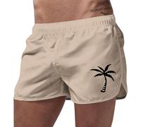 ZDSUHYIW Pantalones cortos de playa para hombre, transpirables, pantalones de natación, pantalones de deporte, pantalones cortos de verano, pantalones cortos para correr, cintura elástica, color liso