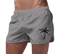 ZDSUHYIW Pantalones cortos de playa para hombre, transpirables, pantalones de natación, pantalones de deporte, pantalones cortos de verano, pantalones cortos para correr, cintura elástica, color liso