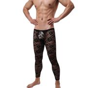 ZDSUHYIW Pantalones de malla para hombre, lencería para hombre, ropa de club, mallas de malla transparentes, leggings de malla sexy, pantalones transparentes, leggings de encaje sexy, ropa de dormir