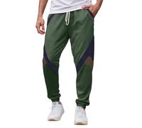 ZDSUHYIW Pantalones de ocio largos para hombre, pantalones chinos, cintura elástica con cordón, pantalones casuales con varios bolsillos, pantalones de chándal de un solo color, pantalones ajustados
