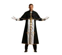 ZDSUHYIW Sacerdote clero romano sotano adulto púlpito cómodo elegante ocio festivo transpirable tallas grandes párroco iglesia carnaval negro rojo blanco traje Vestment