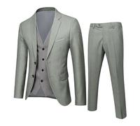 ZDSUHYIW Traje de hombre de 3 piezas Slim Fit traje de hombre traje de negocios boda padrinos de fin de curso traje de verano traje de dos botones trajes de esmoquin para hombres vintage conjuntos
