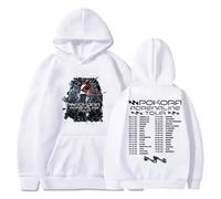 ZDSYDJX M. Pokora Adrenaline Tour Sudadera con Capucha, a la Moda Regalo para Fanáticos De La Música,Blanca,3XL