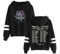 ZDSYDJX M. Pokora Adrenaline Tour Sudadera con Capucha, a la Moda Regalo para Fanáticos De La Música,Negro,L
