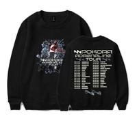ZDSYDJX M. Pokora Adrenaline Tour Sudadera con Capucha, a la Moda Regalo para Fanáticos De La Música,Negro,L
