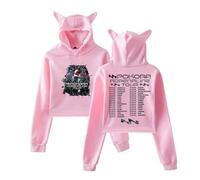 ZDSYDJX M. Pokora Adrenaline Tour Sudadera con Capucha, a la Moda Regalo para Fanáticos De La Música,Rosado,3XL