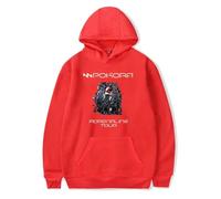 ZDSYDJX M. Pokora Adrenaline Tour Sudadera con Capucha, a la Moda Regalo para Fanáticos De La Música,Rojo,XXS