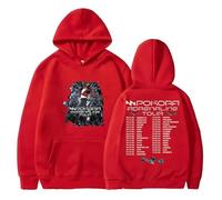 ZDSYDJX M. Pokora Adrenaline Tour Sudadera con Capucha, a la Moda Regalo para Fanáticos De La Música,Rojo,M