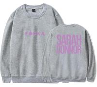 ZDSYDJX Sarah Connor 2025 Sudadera con Capucha, la Moda Regalo para Fanáticos De La Música,Gris,M