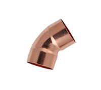 ZDVHOMCB 1/4" 3/8" 1/2" 3/4" 1" 10 15 16 19 22 25.4 28mm ID Copper End Feed Solder 45 Degree Elbow Fitting Coupler For Air Condition(ID 25.4mm Wall 1.2mm)