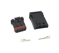 ZDVHOMCB 1 Set 4 Pin Female Male Auto Waterproof Connector Car Rearview Mirror Heating Wire Harness Socket MX19004S51 MX19004P51(Army Green,20 Sets)