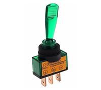 ZDVHOMCB 12V 20A Car LED Light Toggle Switch 3 Pin SPST ON/Off Rocker Long Handle Switches 62 * 26 * 12mm (Color : Green) ZDVHOMCB