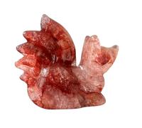 ZDVHOMCB 1pc 5-6cm red flame Nine-tailed Fox Fairy Animal Crystal Fengshui Home Decoration Healthy