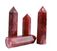ZDVHOMCB 1pc 6-7cm Nature Red Moonstone Tower Point Magic Home Scene Desktop Decoration Crystal