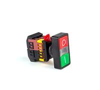 ZDVHOMCB 22mm Double Position Button Start-Stop Double Button Illuminated Push Button Switch with lamp 24/220/380V Control Button 2PCS (Color : AS-22X25N, Size : 380V) ZDVHOMCB