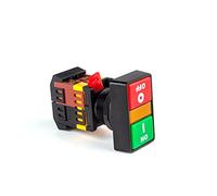 ZDVHOMCB 22mm Double Position Button Start-Stop Double Button Illuminated Push Button Switch with lamp 24/220/380V Control Button 2PCS (Color : PPBB-30N, Size : 24V) ZDVHOMCB