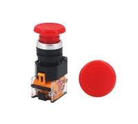 ZDVHOMCB Emergency Stop Switch 1PCS LA38-11ZS Self-Locking 22mm Emergency Power Push Button Switchstop Mushroom Head Emergency Stop Button Switch(Red Arrows)