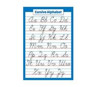 ZDVHOMCB ESL Cursive Writing Poster - English Alphabet Chart for Beginners, Classroom Teaching Aid, Adult Literacy Tool & Foreign Language Learning Resource Unframed,08x12inch(20x30cm)