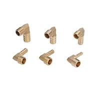 ZDVHOMCB Garden Plumbing 3Pcs Brass 3/8" Male Thread 90° Elbow Connector 6/8/10/12/14/16mm Hose Connection Coupling Irrigation Water Pipe Fitting (Color : 8mm)