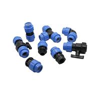 ZDVHOMCB Garden Plumbing OD 32mm Pipe Connector Straight tee Elbow Connector Valve Garden Irrigation Hose Connector (Color : Purple)