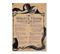 ZDVHOMCB Halloween Decorations Witch Poster, Funny Unframed Wall Art Print, Spooky Magic Theme Gift for Women, Home Office Room Decor for Birthday Unframed,16X24inch(40X60cm)