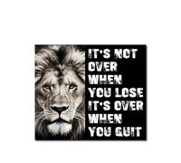 ZDVHOMCB Perseverance Quote Wall Art, It’s Not Over When You Lose Motivational Poster for Teens Room, Office, Classroom & Library Decor Framed,08x12inch(20x30cm)