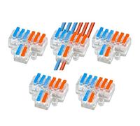ZDVHOMCB SPL Series 32A Push-in Terminal Blocks, 10/5-Pack Quick Wire Connectors for Series/Parallel Circuits, 250V, 0.08-4mm2 Wire Connector(2 in 6 out/5 pcs)