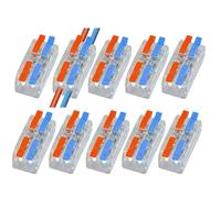 ZDVHOMCB SPL Series 32A Push-in Terminal Blocks, 10/5-Pack Quick Wire Connectors for Series/Parallel Circuits, 250V, 0.08-4mm2 Wire Connector(2 in 2 out/10 pcs)