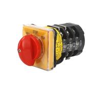 ZDVHOMCB SZW25-48D/3 25A Rev Stop for Interruptor de Leva de selección de Perilla de Panel Amarillo de Tres Posiciones y Tres Polos for Equipo de picadora de Carne