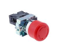 ZDVHOMCB XB2-BS442 BS542 1NC/1NO1NC Emergency Stop Rotary Push Button Switch 2 Position Latching Locking/Momentary Reset(2NC) ZDVHOMCB