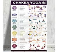 ZDVHOMCB Yoga Sequence Prints - Set of Educational Pose Flow Charts, Unframed Wall Art Collection for Home Studio, Yoga Teacher Decor Unframed,08x12inch(20x30cm)