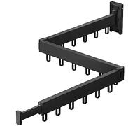 ZdwCyl Estante de secado de ropa, estante de secado de lavandería, estante de lavandería montado en la pared, estante de ropa que ahorra espacio, retráctil, plegable (triple), para balcón, lavandería,