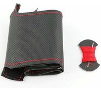 Zdwpan Negro Coser a Mano Cuero Funda Volante para Mazda 3 y Mazda 6 2009 Funda de Volante de Microfibra Transpirable con Agujero