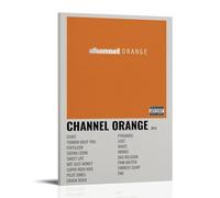ZDXTYH Canal Naranja-Frank Ocean- Impresiones decorativas estéticas modernas para dormitorio, sala de estar, oficina con lienzo resistente a la decoloración, 60 x 90 cm, color naranja y océano Frank