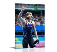ZDXTYH Katie Ledecky- Impresiones decorativas estéticas modernas para dormitorio, sala de estar, oficina con lienzo resistente a la decoloración, 50 x 75 cm, Katie Ledecky