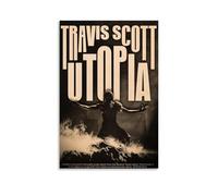 ZDXTYH Travis Scott UtopiaModern - Impresiones estéticas decorativas para dormitorio, sala de estar, oficina con lienzo resistente a la decoloración, 60 x 90 cm, Travis Scott Utopia