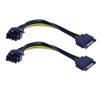zdyCGTime 15 Pines SATA Macho a 8-Pin (6 + 2 Pin) Hembra PCI-Express Tarjeta de Video Cable Adaptador de alimentación