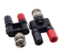 zdyCGTime 2 Adaptadores de BNC a Conector Banana Doble,Enchufe BNC Macho a 2 x 4 mm Doble Hembra Conector de Acoplamiento Coaxial para Osciloscopios, DVM, Antenas de Radio de Alta Frecuencia.