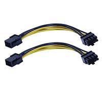zdyCGTime 2-Pack PCIe de 6 pines a 8 pines PCIe adaptador Cable de alimentación (8 inchs)