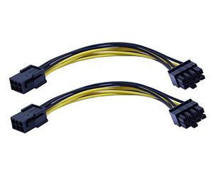 zdyCGTime 2-Pack PCIe de 6 pines a 8 pines PCIe adaptador Cable de alimentación (8 inchs)