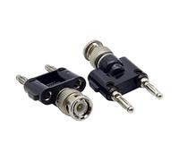zdyCGTime 2 Piezas BNC a Banana Adaptador de Interfaz, BNC Macho Turn 2 x 4 mm Banana Macho Enchufe Adaptador Coaxial Adecuado para Antenas de Radio de Alta Frecuencia, Osciloscopios, DVM.