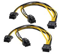 zdyCGTime 2 Unidades de 8 Pines PCI-E PCI Express Tarjeta gráfica de vídeo 8 Pines GPU VGA Hembra a Dual 8 Pines (6+2) Pin PCI-E Macho y Divisor Cable de extensión 8 Pines GPU(30 cm)
