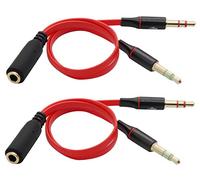 zdyCGTime 3,5 mm AUX hembra a 2 puertos 3,5 mm macho adaptador divisor de auriculares,Cable divisor de audio y vídeo para auriculares de 3,5 mm y 3 polos,para smartphone,tabletas, MP3.